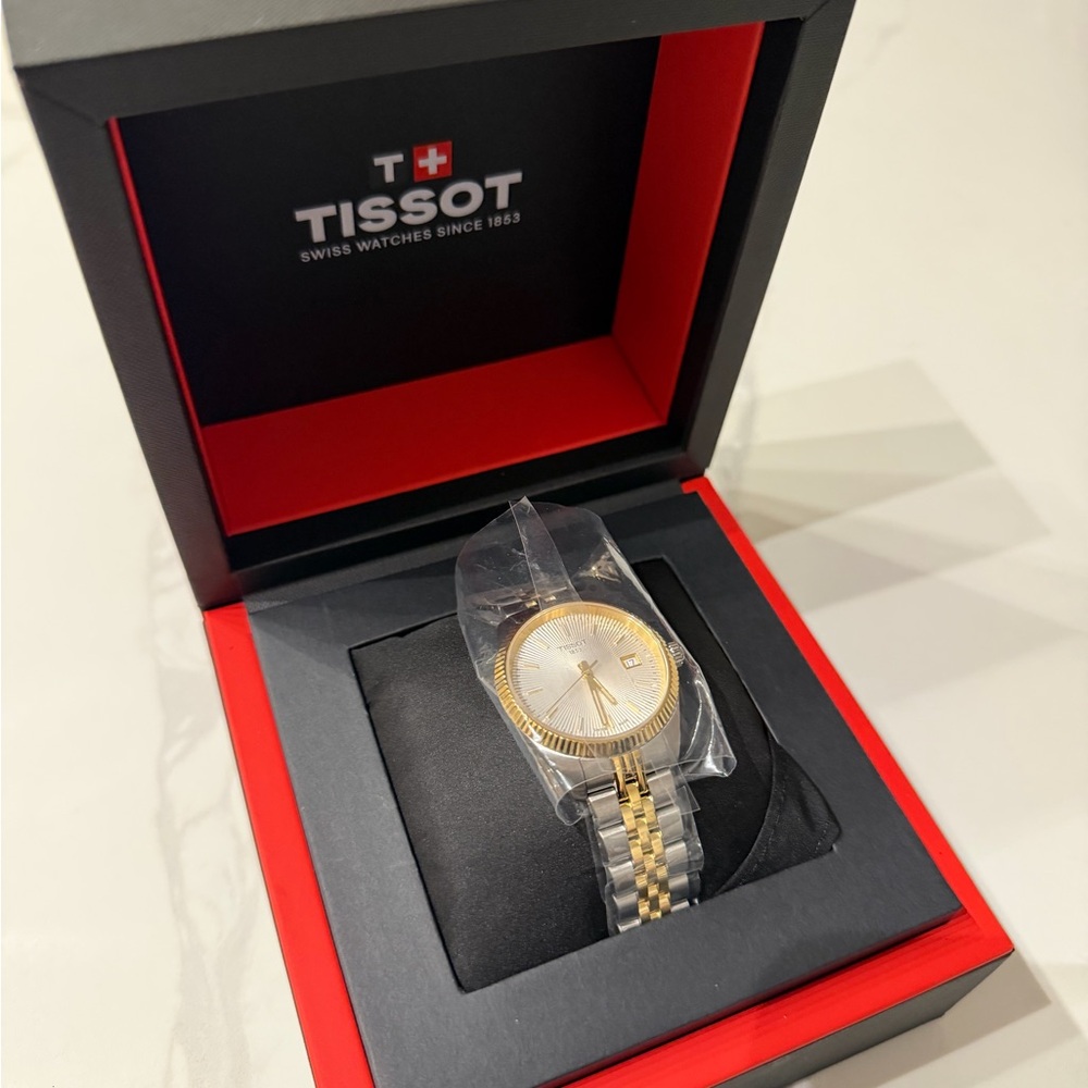 Tissot Silver and Gold Men's Watch - Picture 3 of 9